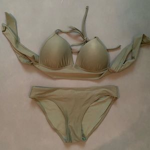 AERIE dark sage green bikini!